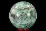 Polished Green Fluorite Sphere - Mexico #153356-1